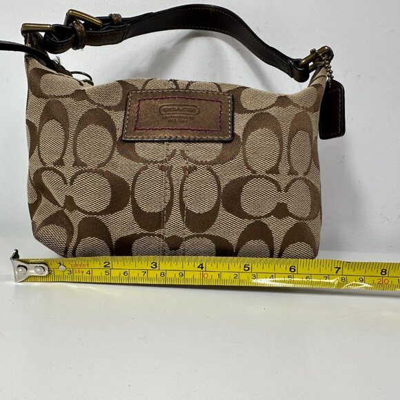COACH Vintage Y2K Signature Mini Satchel Handbag Shoulder Bag Jacquard - Picture 7 of 11